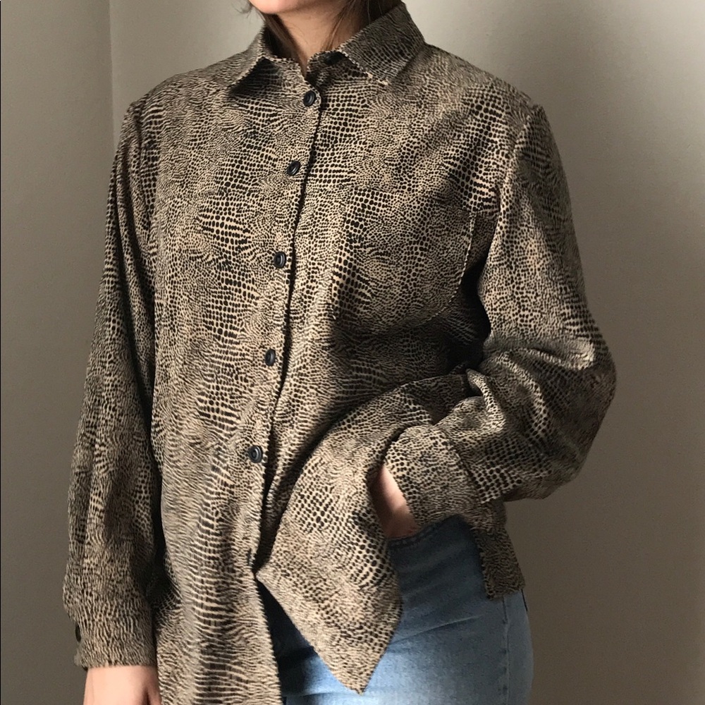 Soft Animal Print Button down